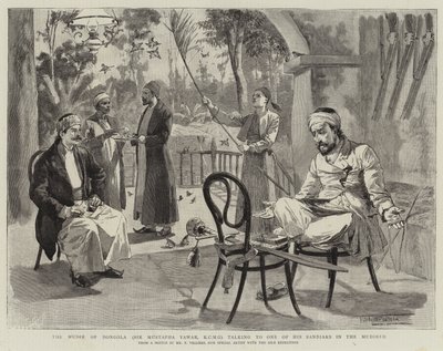 The Mudir of Dongola (Sir Mustapha Yawar, KCMG) Talking to One of His Sandjaks in the Mudireh by Frederic Villiers